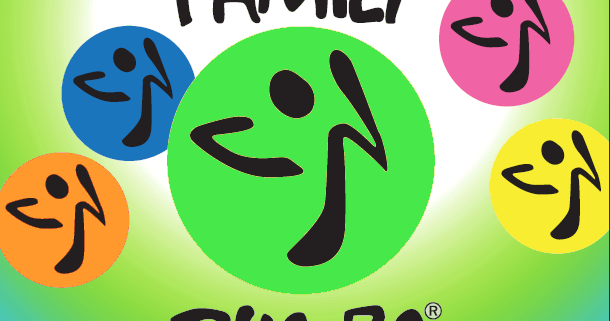 graphic image with" family zumba" text